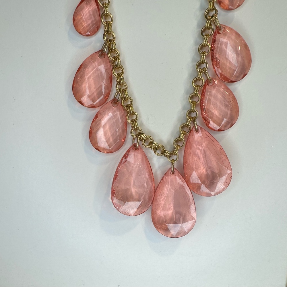 Joan Rivers pink teardrop statement necklace! 💗! 💕